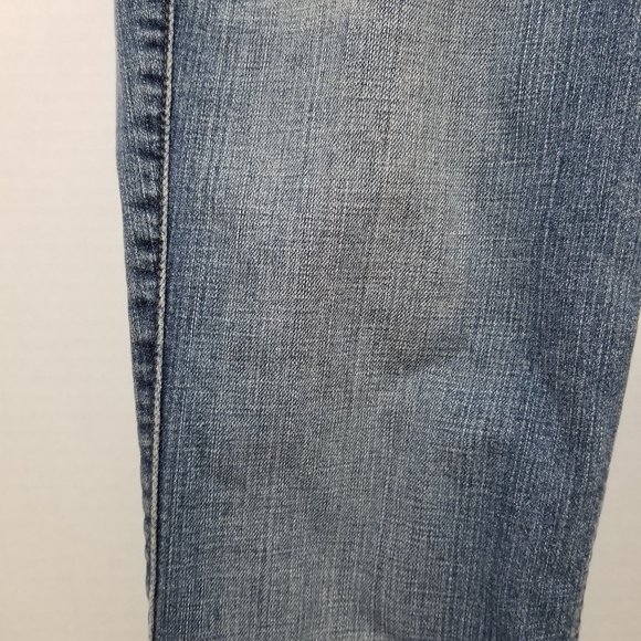 Levi's jeans 9 Too Superlow 524 bootcut flare denim whiskered lightly distressed - Picture 5 of 16